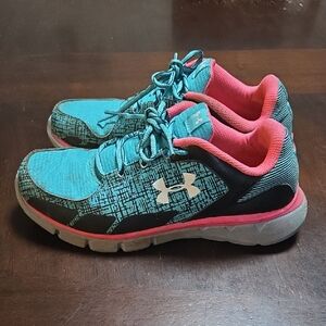 Under Armour Teal and Coral Sneakers